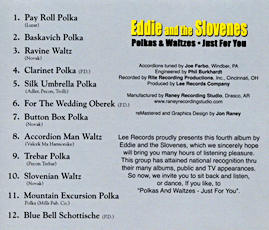 Polkas & Waltzes Just for You - Eddie and the Slovenes